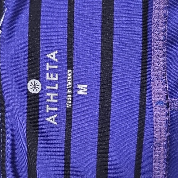 Athleta Relay Purple Stripe Tight/Legging Sz M EUC - Picture 12 of 14